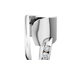 White gold Fancy Black Cushion Cut Solitaire Tension-Set Diamond Split Shank Ring_5