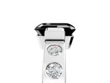 White gold Fancy Black Emerald Cut Brilliant Channel-Set Diamond Ring with Bezel Prong Setting_17