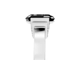 White gold Fancy Black Emerald Cut Brilliant Solitaire Diamond Ring with Channel Set Band and Bar Prong Setting_41
