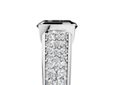 White gold Fancy Black Emerald Cut Cut Diamond Channel Set Pave Band with Tension Prong Setting_5