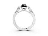 White gold Fancy Black Emerald Cut Cut Diamond Channel Set Solitaire Ring with Four-Prong Setting_17