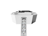 White gold Fancy Black Emerald Cut Cut Halo Pavé Diamond Ring_5