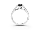 White gold Fancy Black Emerald Cut Cut Pave Split Shank Engagement Ring with Four-Prong Setting_15