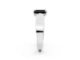 White gold Fancy Black Emerald Cut Diamond Channel Set Solitaire Ring with Four-Prong Setting_14