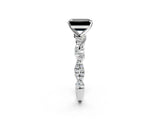 White gold Fancy Black Emerald Cut Solitaire Twisted Pave Band with Four-Prong Setting_17