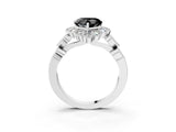 White gold Fancy Black Heart Cut Brilliant Milgrain Pave Heart Band Solitaire Ring_38