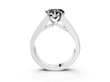 White gold Fancy Black Heart Cut Cut Channel Set Solitaire Ring with Four-Prong Setting_15
