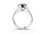 White gold Fancy Black Heart Cut Cut Diamond Channel Set Pave Band with Tension Prong Setting_3