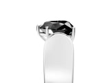 White gold Fancy Black Heart Cut Cut Diamond Channel Set Solitaire Ring with Four-Prong Setting_65