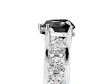 White gold Fancy Black Heart Cut Cut Diamond Engagement Ring with Pavé Band and Four-Prong Setting_5