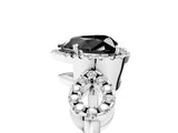 White gold Fancy Black Heart Cut Cut Halo Diamond Infinity Band with Four-Prong Setting_5