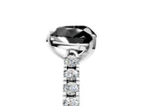 White gold Fancy Black Heart Cut Cut Pavé Band Solitaire Ring with Four-Prong Setting_5