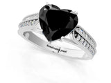White gold Fancy Black Heart Cut Cut Pave Split Shank Engagement Ring with Four-Prong Setting_13