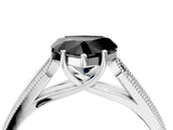 White gold Fancy Black Heart Cut Cut Pave Split Shank Engagement Ring with Four-Prong Setting_16