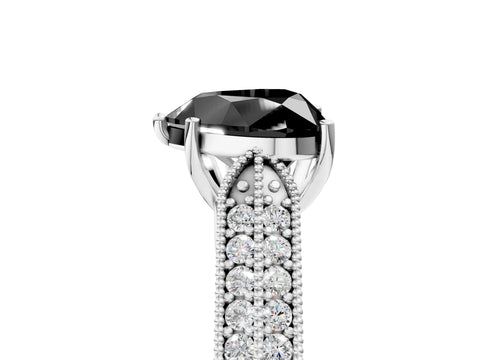White gold Fancy Black Heart Cut Cut Pave Split Shank Engagement Ring with Four-Prong Setting_17