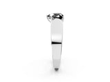 White gold Fancy Black Heart Cut Diamond Channel Set Solitaire Ring with Four-Prong Setting_3