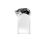 White gold Fancy Black Heart Cut Diamond Channel Set Solitaire Ring with Four-Prong Setting_9