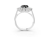 White gold Fancy Black Heart Cut Diamond Floral Double Halo Engagement Ring with Prong Setting_39