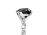 White gold Fancy Black Heart Cut Diamond Ring with Marquise and Round  Side Stones and Four-Prong Setting_53