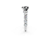White gold Fancy Black Heart Cut Diamond Side Stone Engagement Ring with Four-Prong Setting_26
