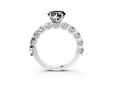 White gold Fancy Black Heart Cut Diamond Side Stone Engagement Ring with Four-Prong Setting_27