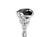 White gold Fancy Black Heart Cut Diamond Solitaire Ring with Side Stones and Four-Prong Setting_41