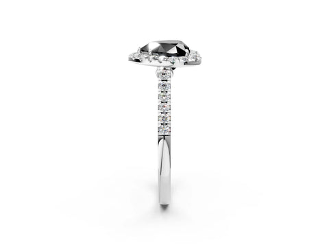 White gold Fancy Black Heart Cut Halo Pave Diamond Engagement Ring with Four-Prong Setting_26