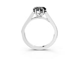 White gold Fancy Black Heart Cut Solitaire Cathedral Diamond Engagement Ring with Channel-Set Band and Four-Prong Setting_18