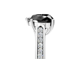 White gold Fancy Black Heart Cut Solitaire Cathedral Diamond Engagement Ring with Channel-Set Band and Four-Prong Setting_20