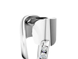 White gold Fancy Black Heart Cut Solitaire Tension-Set Diamond Split Shank Ring_5