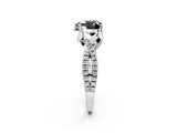 White gold Fancy Black Heart Cut Solitaire Twist Pave Diamond Engagement Ring with Prong Setting_14