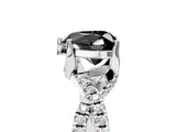 White gold Fancy Black Heart Cut Solitaire Twist Pave Diamond Engagement Ring with Prong Setting_23