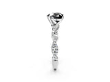 White gold Fancy Black Heart Cut Solitaire Twisted Pave Band with Four-Prong Setting_17