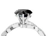 White gold Fancy Black Heart Cut Solitaire Twisted Pave Band with Four-Prong Setting_19