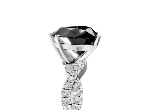 White gold Fancy Black Heart Cut Solitaire Twisted Pave Band with Four-Prong Setting_20