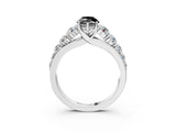 White gold Fancy Black Marquise Cut Brilliant Diamond Pavé Band with Six-Prong Setting_15