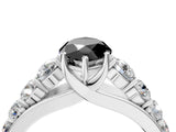 White gold Fancy Black Marquise Cut Brilliant Diamond Pavé Band with Six-Prong Setting_16