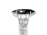 White gold Fancy Black Marquise Cut Brilliant Diamond Pavé Band with Six-Prong Setting_17