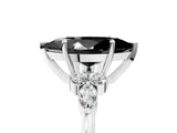 White gold Fancy Black Marquise Cut Brilliant Diamond Solitaire Ring with Pear Side Stones and Four-Prong Setting_11