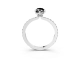 White gold Fancy Black Marquise Cut Brilliant Pavé Band Solitaire with Four-Prong Setting_3