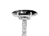 White gold Fancy Black Marquise Cut Brilliant Pavé Band Solitaire with Four-Prong Setting_5
