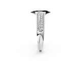 White gold Fancy Black Marquise Cut Cut Diamond Channel Set Pave Band with Tension Prong Setting_2