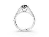 White gold Fancy Black Marquise Cut Cut Diamond Channel Set Pave Band with Tension Prong Setting_3