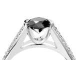 White gold Fancy Black Marquise Cut Cut Diamond Channel Set Pave Band with Tension Prong Setting_4