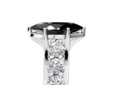 White gold Fancy Black Marquise Cut Cut Diamond Engagement Ring with Pavé Band and Four-Prong Setting_5