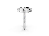 White gold Fancy Black Marquise Cut Cut Halo Pavé Diamond Ring_2