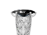 White gold Fancy Black Marquise Cut Cut Milgrain Pave Diamond Engagement Ring with Four-Prong Setting_8