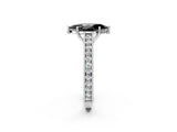 White gold Fancy Black Marquise Cut Cut Pave Band Milgrain Solitaire Ring_14