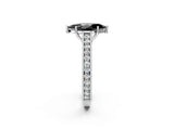 White gold Fancy Black Marquise Cut Cut Pave Band Milgrain Solitaire Ring_14