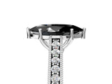 White gold Fancy Black Marquise Cut Cut Pave Band Milgrain Solitaire Ring_5
